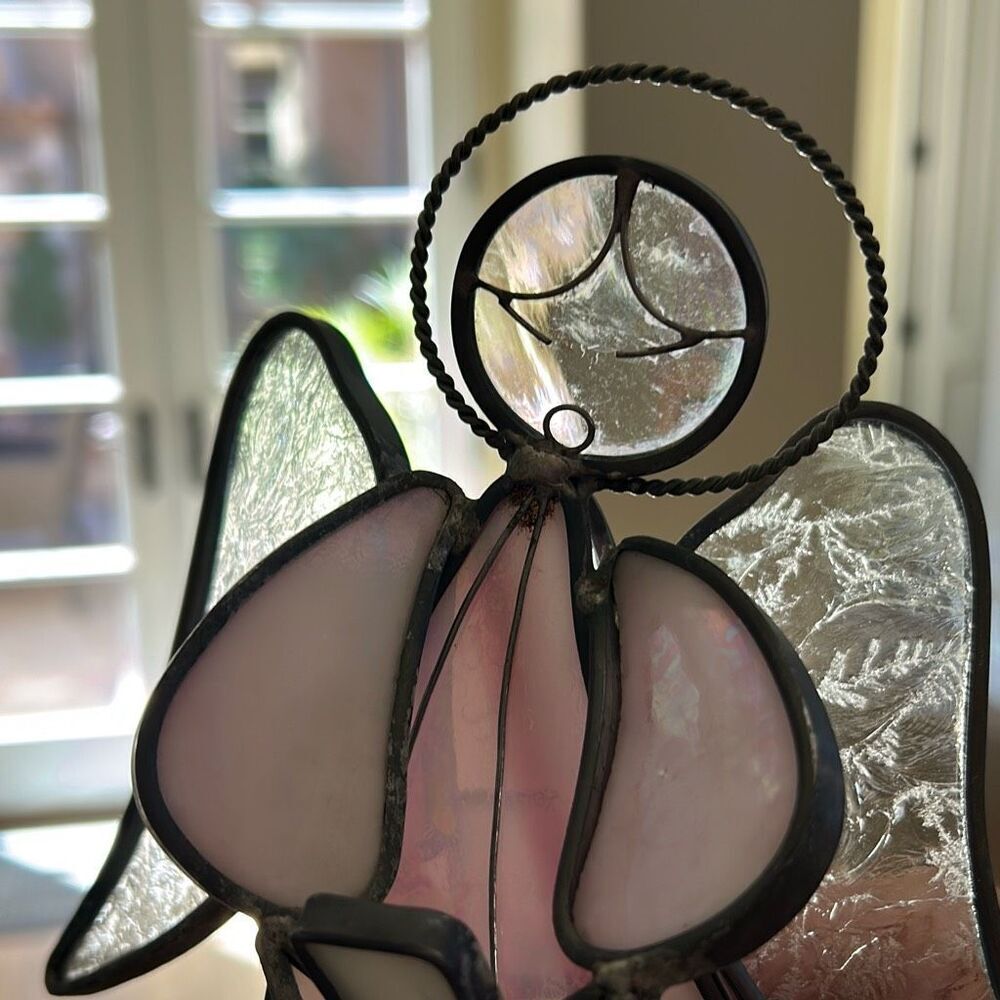 Stained Glass Pink Angel - Picture 6 of 6